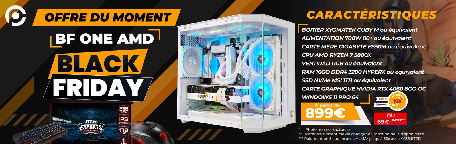 Un PC Gamer exceptionnel à un prix imbattable !